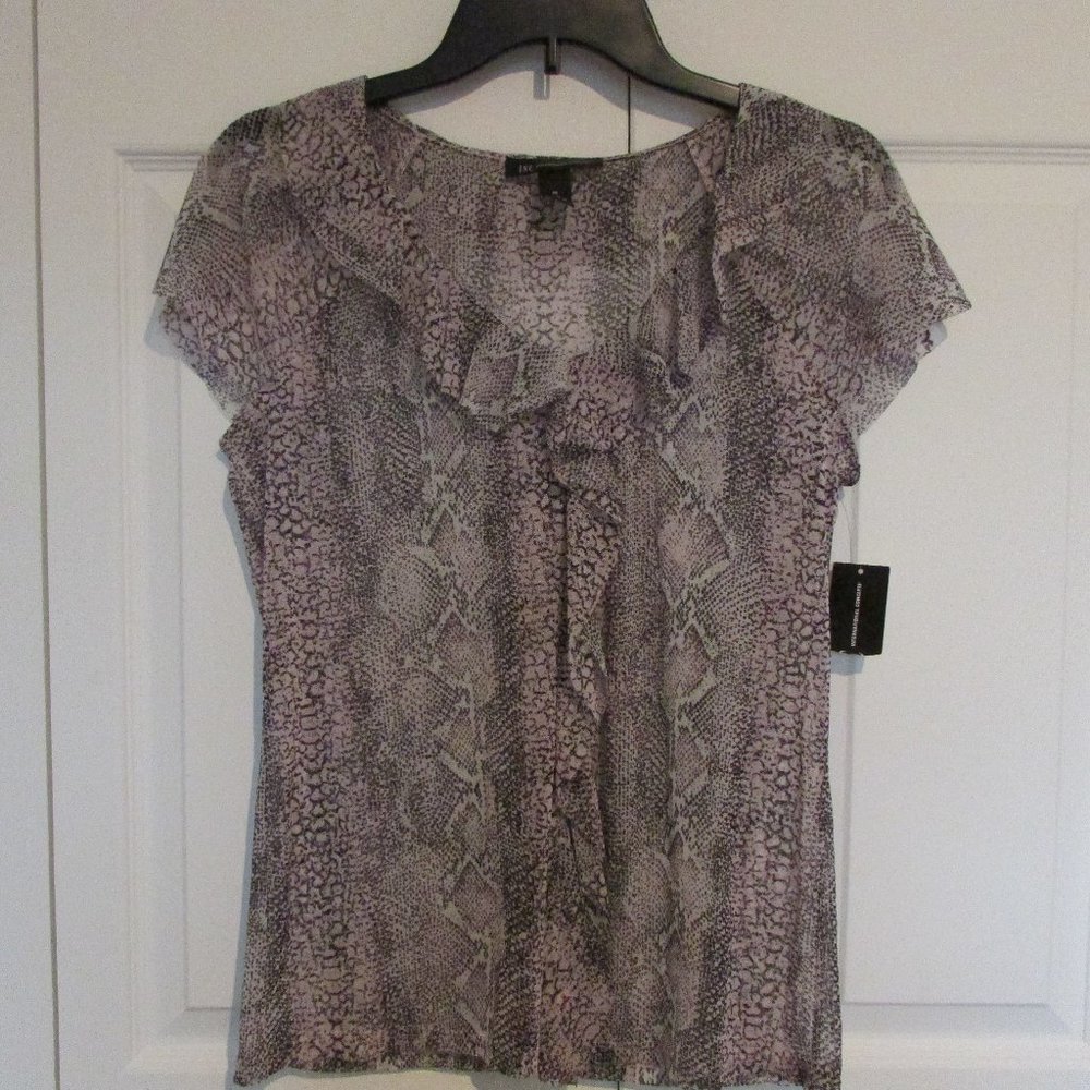 INC Nylon Snakeskin Blouse